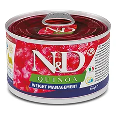 FARMINA N&D QUINOA – DOG Wet WEIGHT MANAGEMENT ADULT MINI 140 g (pak.6)