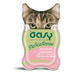 Oasy Delicatesse paštetas su lašiša suaugusioms katėms