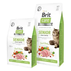 Brit Care Senior sausas maistas katėms, svorio kontrolei 7 kg
