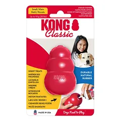 KONG Classic patvarus guminis žaislas šunims vidutiniams graužikams, S dydis