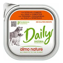 Almo Nature Daily Dog teļš ar burkāniem 300 g - konservi suņiem