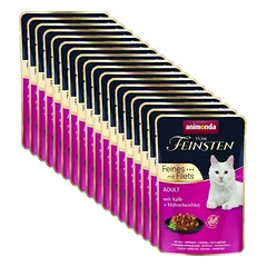 ANIMONDA Cat Vom Feinsten Adult veršienos + vištienos filė 18x85g paketėlis