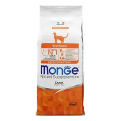 Monge Adult Sterilized Monoprotein sausas pašaras su antiena katėms - Vet1