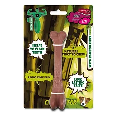 Mr. Dental Bambone Bone Beef S/M kramtomasis žaislas šunims dantims valyti su jautienos skoniu, dydis S/M nuotrauka