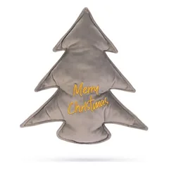 Designed by Lotte Hundespielzeug Weihnachtsbaum aus Samt grau