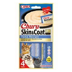 Churu Skin & Coat kreminis skanėstas su tunu katėms, 4 vnt.