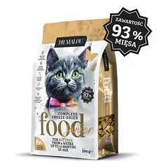 DR MALOU Kitten Liofilizuota maistas Vištiena su ožkų pienu ir tryniu 500g sausas maistas kačiukams