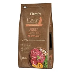 Fitmin dog Purity Adult begrūdis su jautiena, sausas maistas šunims