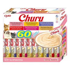 Churu Multipack skanėstų rinkinys katėms su tunu ir papildomais skoniais, 60 vnt