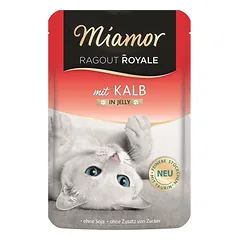 MIAMOR Ragout Royale in Jelly Veal veršienos želė paketėlis katėms 100 g nuotrauka