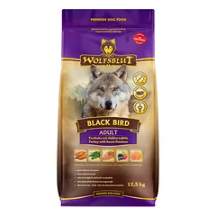 WOLFSBLUT Black Bird Adult sausas maistas suaugusiems šunims su kalakutiena ir batatais, 12,5 kg
