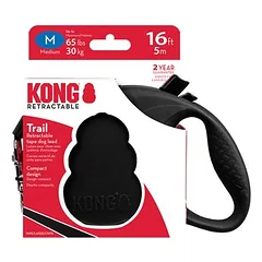 KONG Trail ištraukiamas pavadėlis, juodas, Vidutiniams 11–25 kg — 2 nuotrauka