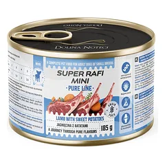 SUPER RAFI Mini Pure Line su aviena ir batatais 185g drėgnas maistas mažų veislių šunims