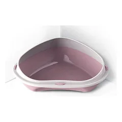 Georplast atviras kampinis tualetas katėms su bortu Shuttle Corner Medium 49 x 40 x 17,5 cm, įvairių spalvų — 2 nuotrauka