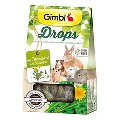 Gimbi Drops With Dandelion be grūdų papildomas maistas graužikams su pienėmis, 50 g