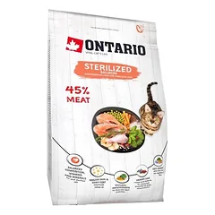 Ontario Cat Sterilised Salmon 0,4kg (Sterilizuotoms su lašiša)