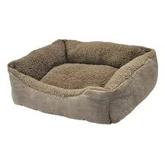 Nobby Katzen Komfortbett eckig Classic Teddy taupe