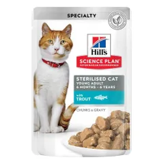 Hill's Science Plan Sterilized Cat Young Adult Trout guliašas su upėtakiu katėms