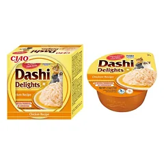 Inaba Churu Dashi Delights Chicken kreminiai skanėstai katėms su vištiena ir šukutės sultiniu, 6 x 70 g