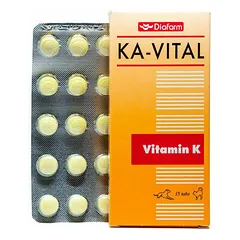 Diafarm KA-VITAL papildas šunims ir katėms su K vitaminu, 15 tablečių