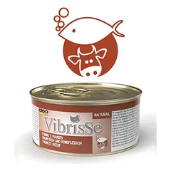 VIBRISSE konservai katėms su tunu ir jautiena padaže 70g 1vnt (24)