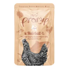 Pramy Hairball konservai su tunu ir vištiena drebučiuose katėms