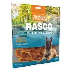 Rasco Premium Snack Cod Rolls Coated With Chicken Meat skanėstas suaugusiems šunims, 500 g