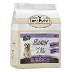 LandFleisch Dog Senior sausas maistas su paukštiena ir ryžiais šunims — 2 nuotrauka