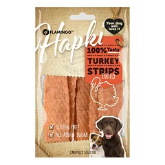 Flamingo Hapki Turkey Stripes - šunų skanėstai, džiovintos kalakutienos juostelės