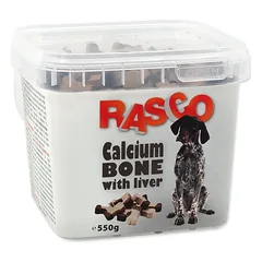 Rasco Calcium Bone With Liver kaulų formos skanėstai šunims su kalciu ir kepenimis, 550 g nuotrauka