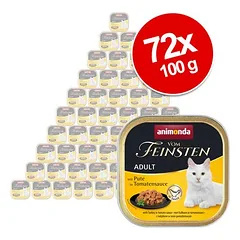 Animonda Vom Feinsten Megapack Adult NoGrain padaže, drėgnas maistas katėms 72 x 100 g