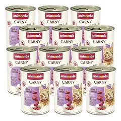 ANIMONDA Cat Carny Adult skonis: jautiena ir ėriena 12x400g 