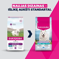 Eukanuba Daily Care Sensitive Skin sausas maistas šunims su žuvimi, 2,3 kg