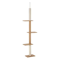 Draskyklė iki lubų 228–260 cm, reguliuojamo aukščio, su 4 platformomis, katėms iki 4 kg, chaki