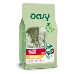 Oasy Mature & Senior Chicken sausas pašaras su vištiena vyresnio amžiaus šunims