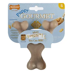 Nylabone Puppy Gourmet Wishbone - šuns kramtukas, intensyvus žemės riešutų sviesto kvapas