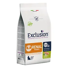 Exclusion Renal dietinis Phase I sausas pašaras katėms su kiauliena, žirniais, ryžiais, 300 g