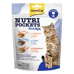 GimCat Nutri Pockets Sea Mix with Salmon, Trout, Shrimps 150 g