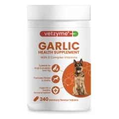Vetzyme papildas šunims su česnaku