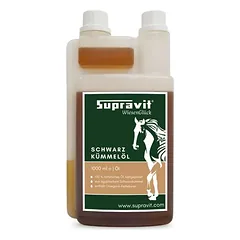 Supravit Schwarzkümmelöl Liquids Ergänzungsfutter für Pferd & Hund