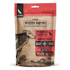 WIEJSKA ZAGRODA Jautienos kąsneliai 100 g – skanėstai suaugusiems šunims