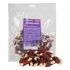 CHRUP&GO Kalcio kauliukai su antienos krūtinėle, 24 × 500 g – skanėstas šunims
