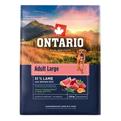Ontario Adult Large Lamb & Brown Rice sausas maistas dideliems šunims su ėriena ir rudais ryžiais, 2,25 kg