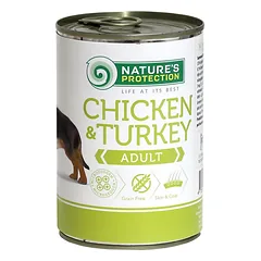 Nature's Protection suaugusių šunų konservuotas pašaras su vištiena ir kalakutiena, 400 g — 2 nuotrauka