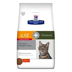 Hills PRESCRIPTION DIET c/d Feline Urinary Stress + Metabolic kačių ėdalas su vištiena