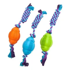 Flamingo Hundespielzeug Boomer Dental Bouncer mit Seil