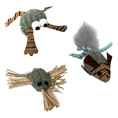Nustatykite 3 PCS žaislai katės S Catnip, žalia