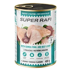 SUPER RAFI su perlinomis ir jautienos kepenimis 400 g šlapias maistas šunims