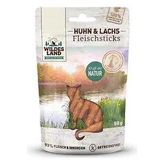 WILDES LAND chicken salmon sticks skanėstai katėms su vištiena ir lašiša, 50 g
