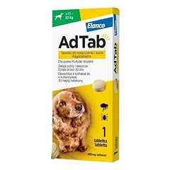 ADTab 450mg kramtomosios tabletės šunims nuo blusų ir erkių 11-22kg photo